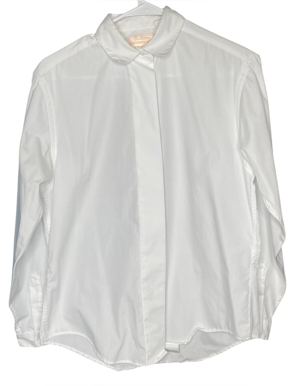 Country Sophisticates by Pendleton vintage white button up long sleeve blouse 8